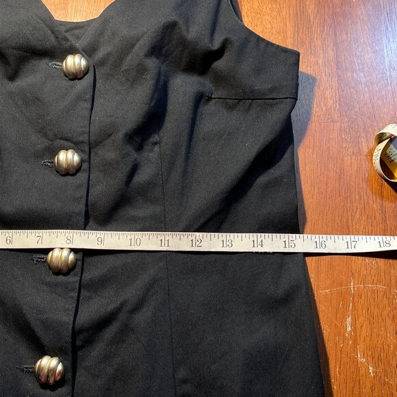 Vintage David Benjamin Sleeveless‎ Button Front Mini Dress Womens 8 90s Y2K Punk - Picture 6 of 8